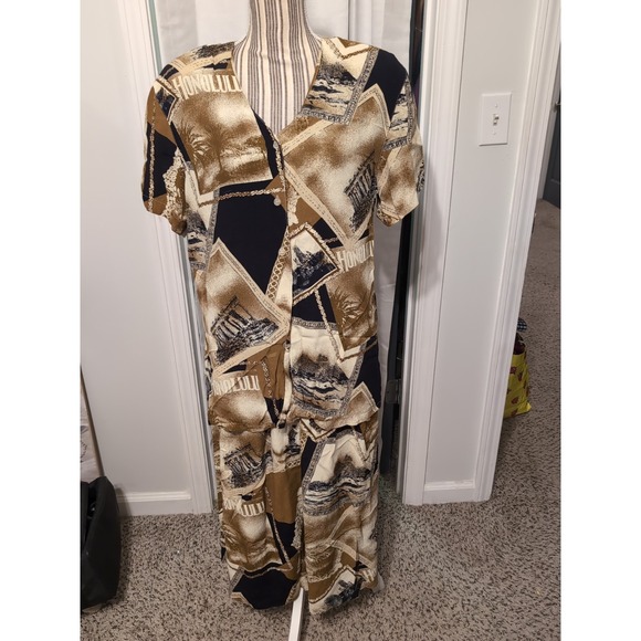 Jones New York Pants - Vintage Jones New York 90's 2- Piece Hawaii Print Set 10/12 READ